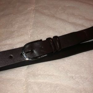 Sean John Mens Leather Belt Brown Solid Size 36
